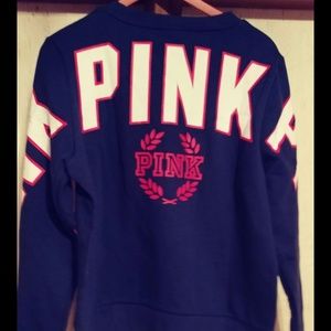 VS Pink Perfect Crew Neck Pullover L Ensign